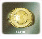 14K Gold Soccer Ring