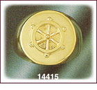 14K Gold Sailor Wheel Men