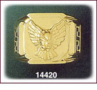 14K Gold Eagle Ring