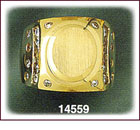 14K Gold Oval Men