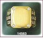 14Kt Gold Oval Men