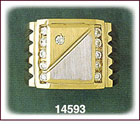 Mens 14Kt Two Tone Gold Square CZ Signet Ring