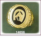 14K Gold Oval Horse Shoe Onyx Ring