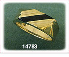 14K Gold Onyx Men