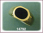 14K Gold Black Onyx Men