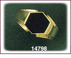 Men's 14K Gold Black Onyx Ring