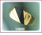 14K Gold Onyx Ring For Men