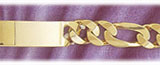 9MM 14K Gold Figaro ID Bracelet