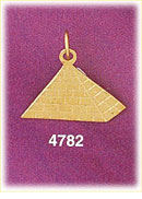 14K Gold Egyptian Pyramid Charm