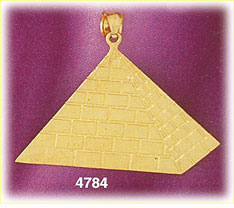 14K Gold Egyptian Pyramid Pendant