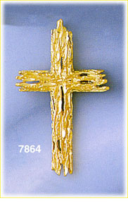 14K Gold Gold Wood Cross Pendant