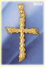 14K Gold Knot Cross Pendant