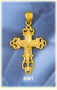 Beautiful 14K Gold Crucifix w/Jesus Pendant