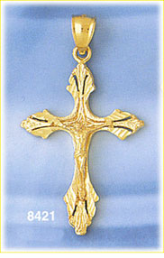 Mesmerizing 14K Gold Crucifix w/Jesus Pendant