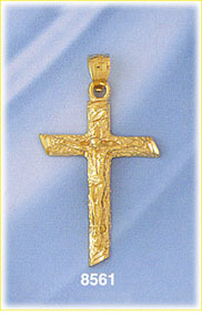 14K Gold Crucifix Pendant w/Body Of Jesus