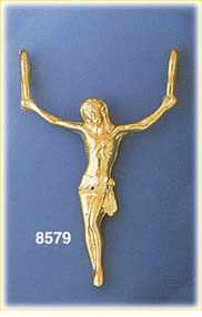 14K Gold Crucifix Formed Out Of Body Of Jesus Pendant