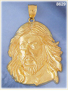 14K Gold The Chosen One Jesus Christ Head Pendant