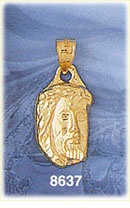 14K Gold Jesus Christ w/ Crown Of Thorns During Crucifixion Charm
