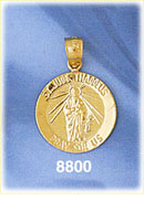 14K Gold Saint Jude Pray For Us Medallion