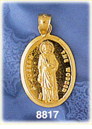 14K Gold Saint Joseph the Worker Medallion