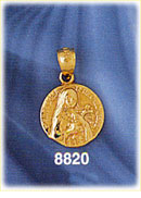 14K Gold Saint Theresa Charm