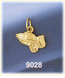 14K Gold Religious Praying Hands Charm