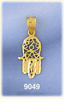 14K Gold Hamsa Hand Charm