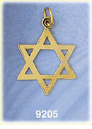 14K Gold Star of David Jewish Star Charm