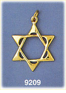 14K Gold Jewish Star of David Charm