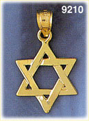 Jewish Star of David 14K Gold Pendant