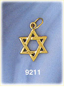 Jewish Star of David 14K Gold Charm