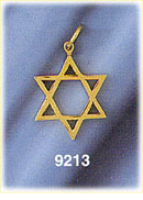 Star of David Jewish Star 14K Gold Charm