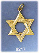 Star of David Jewish Star 14K Gold Pendant