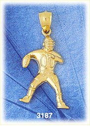 14K Gold Quarterback Charm