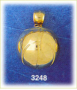 14k gold 3d polished basketball charm
