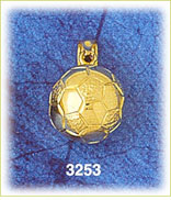 14K Gold 3D Soccer Ball Soccer Charm