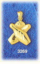 14K Gold Bowling Ball & Pins Charm