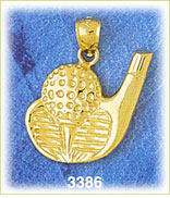 14K Gold Golf Club & Ball Charm