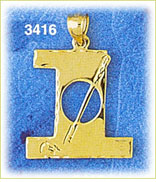 14K Gold #1 Golf Hole In 1 Charm