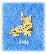 14K Gold Roller Skate Charm