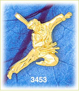 14K Gold Karate Kick Martial Arts Charm