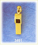 14K Gold 3D Whistle Charm