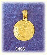 14K Gold Volleyball Charm