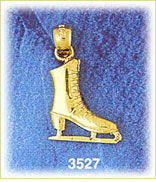 14K Gold 3D Ice Skate Charm