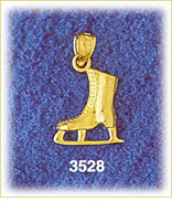 14K Gold 3D Ice Skating Charm