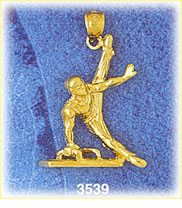 14K Gold Gymnast On Pommel Horse Gymnastics Charm
