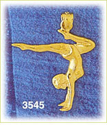 14K Gold Handstand Gymnastics Charm