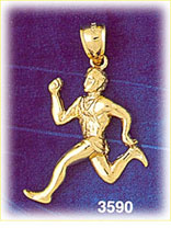 14K Gold Running Charm