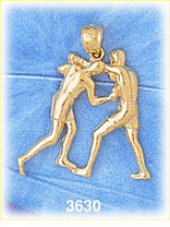 14K Gold Boxing Charm