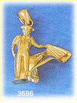 14K Gold 3D Matador Charm